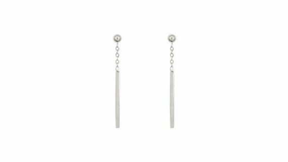 Boucles d'oreilles Little Bar Argent