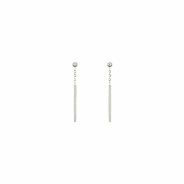 Boucles d'oreilles Little Bar Argent
