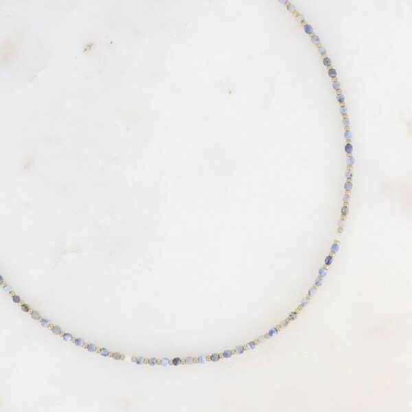 Collier Sodalite - pierres naturelles cubiques