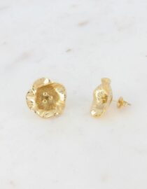 Boucles puces Solène - fleur texturée