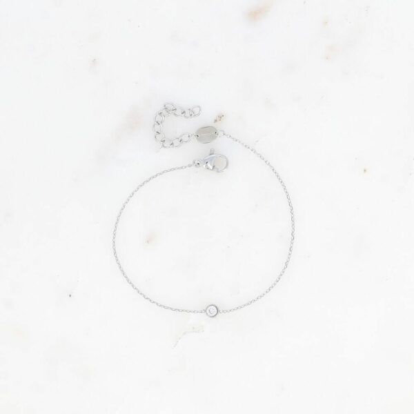Bracelet - petit oxyde de zirconium Argent