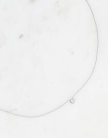 Collier - ras de cou avec petit oxyde de zirconium Argent