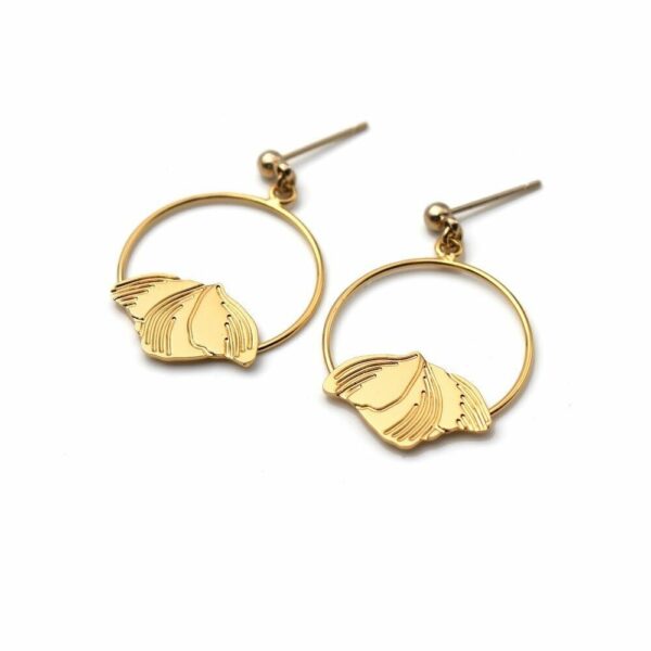 Petites boucles d'oreille créoles Clochette
