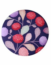 Miroir rond de poche motif Pompons