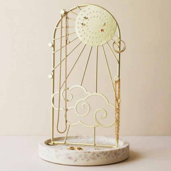 Porte-bijoux Sunshine avec base en terrazzo