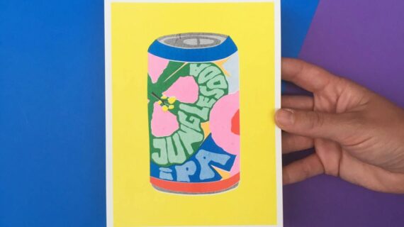 Canette de Jungle Soda IPA - Impression risographique