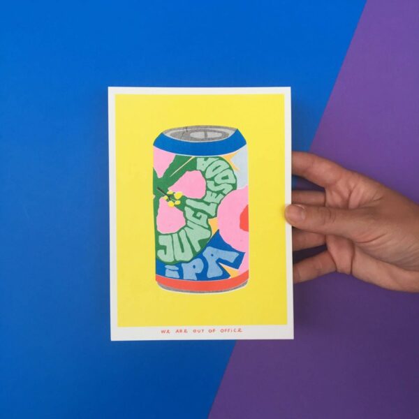 Canette de Jungle Soda IPA - Impression risographique