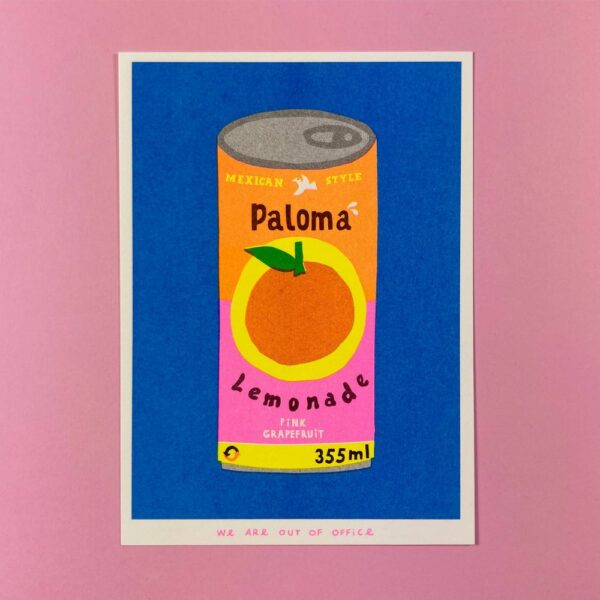 Canette de limonade Paloma - Impression risographique