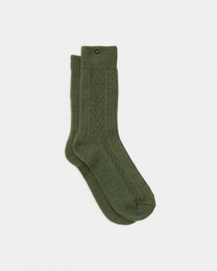 Chaussettes en laine Kaki