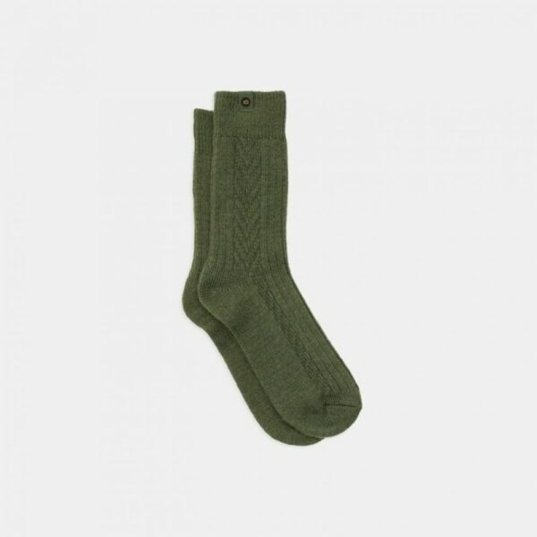 Chaussettes en laine Kaki