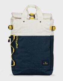 Sac à dos Roll-top - Ivoire et bleu marine 100% polyester recyclé