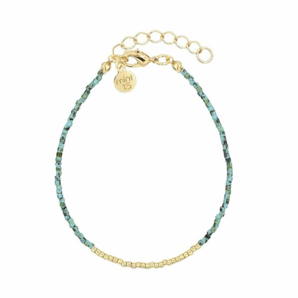 Bracelet Simply Chique - Or / Pierre turquoise