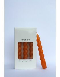 Bougies Mandarine - coniques en spirale (Lot de 3)