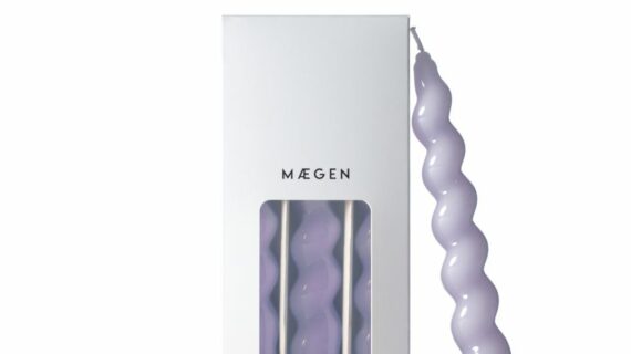 Bougies Lilas - coniques en spirale (Lot de 3)