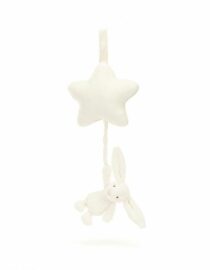Doudou musical lapin crème timide