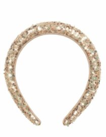 Bandeau rembourré à paillettes dorées