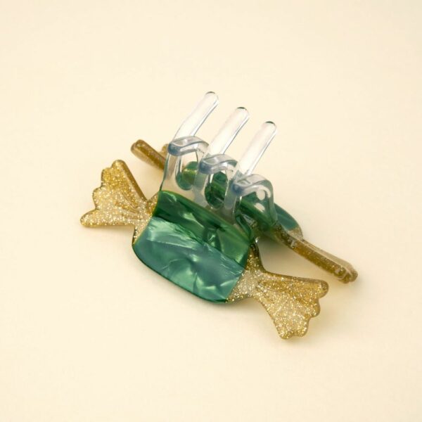 Mini pince à cheveux Papillote Verte