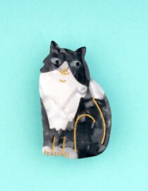 Barrette Chat Noir & Blanc