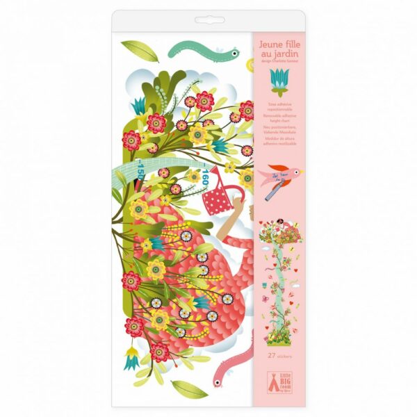 Stickers toises Jeune fille au jardin