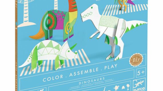 Color. Assemble. Play Dinosaures