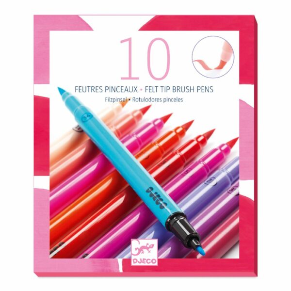 Les couleurs des grands 10 feutres pinceaux - Sweet