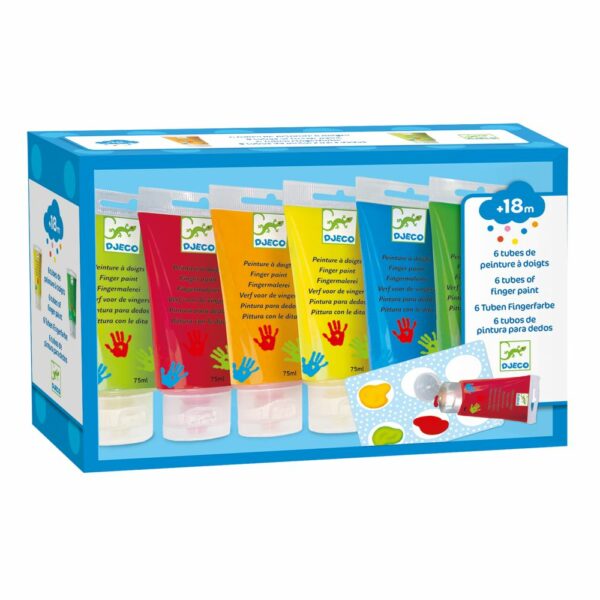 Les couleurs des petits 6 tubes de peinture à doigts