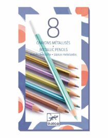 Les couleurs des grands 8 crayons metalliques