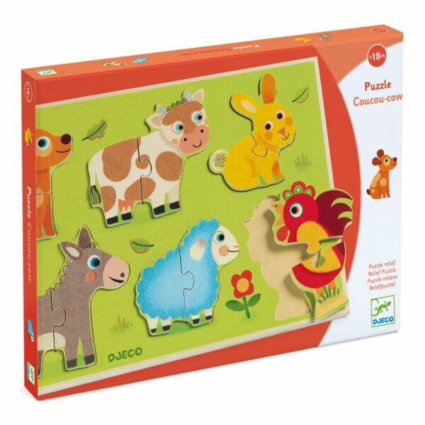 Puzzles éducatif bois Coucou-cow
