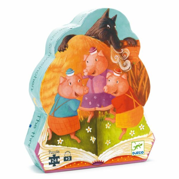 Puzzles silhouettes Les trois Petits cochons - 24 pcs