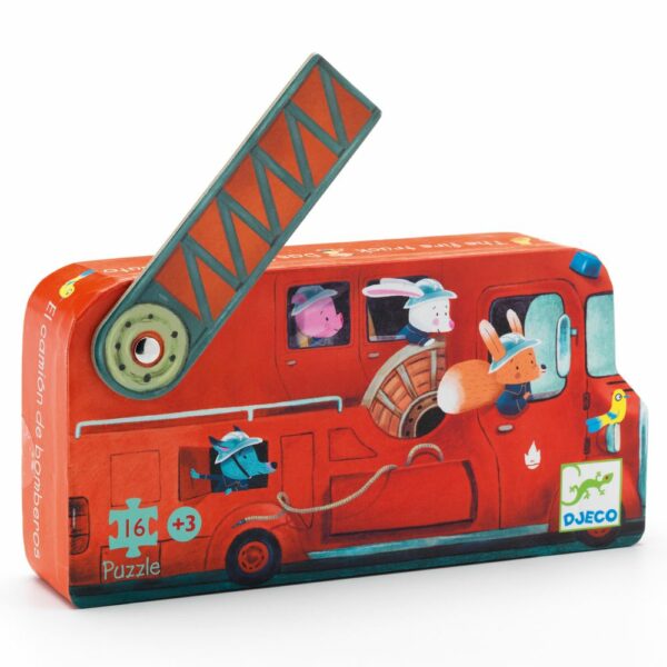Puzzles silhouettes Le camion de pompier - 16 pcs