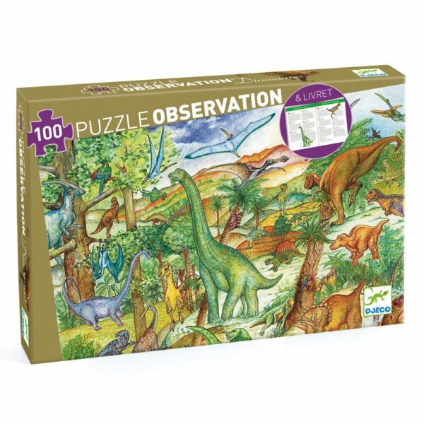 Puzzles observation Dinosaures 100 pcs + livret