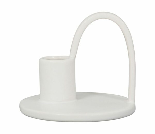 Bougeoir Blue Sand Blanc D10xh8