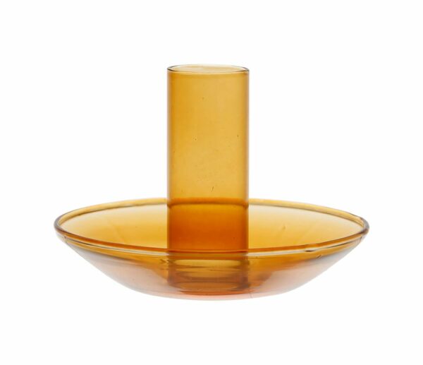 Bougeoir Funky Ambre D10xh8cm