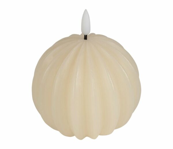 Bougie Led Boule Ivoire D10h12
