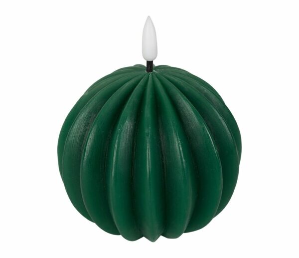 Bougie Led Boule Vert D10xh12