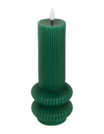 Bougie Led Pilier Vert D7.5h21