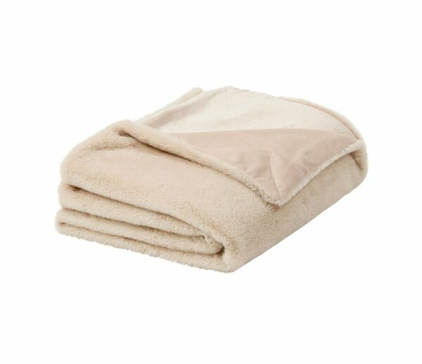Plaid Velvet Uni Taupe 170x130
