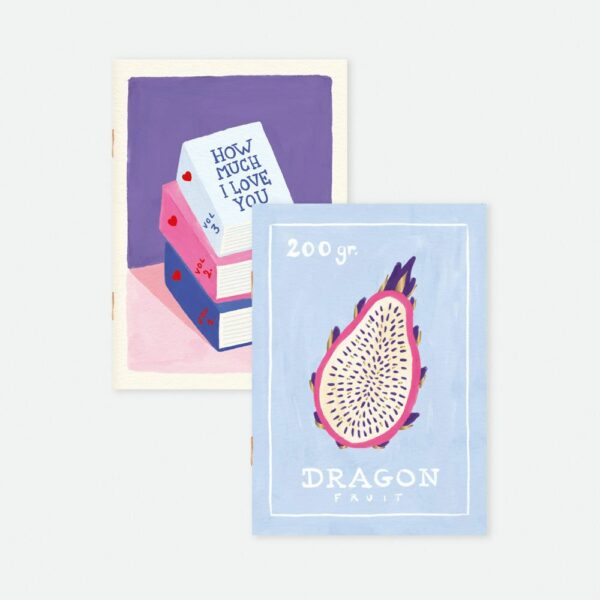 Duo Books Dragon Fruit - Carnet de poche A6 DUO