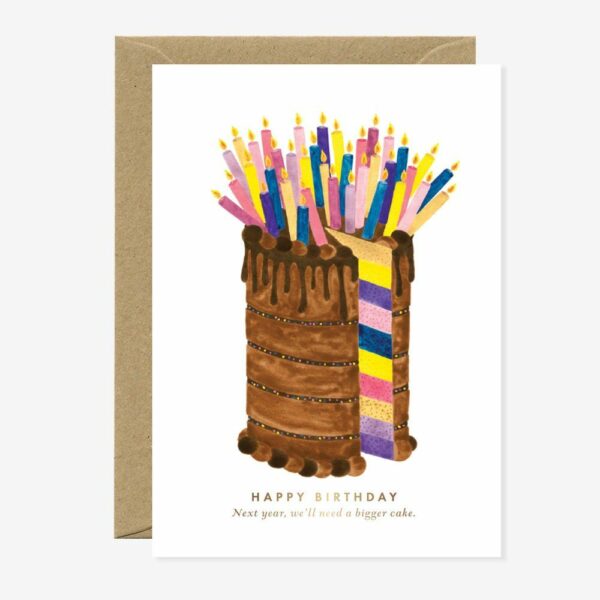 Bigger Cake - Carte double avec enveloppe