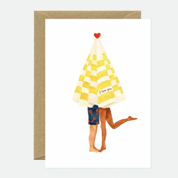 Beach Umbrella - Carte double avec enveloppe