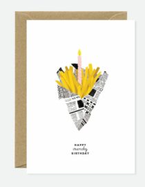 Happy Crunchy Birthday - Carte double avec enveloppe