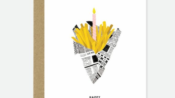 Happy Crunchy Birthday - Carte double avec enveloppe