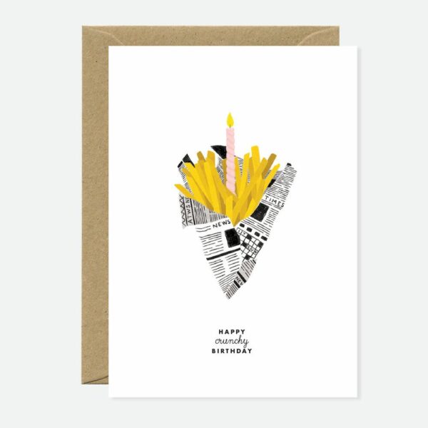 Happy Crunchy Birthday - Carte double avec enveloppe