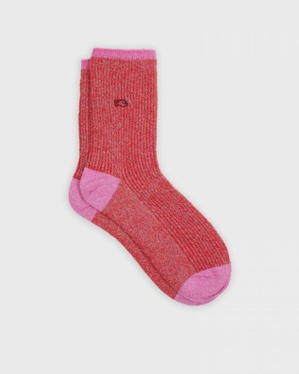 Chaussettes Vintage - Rouge en coton peigné