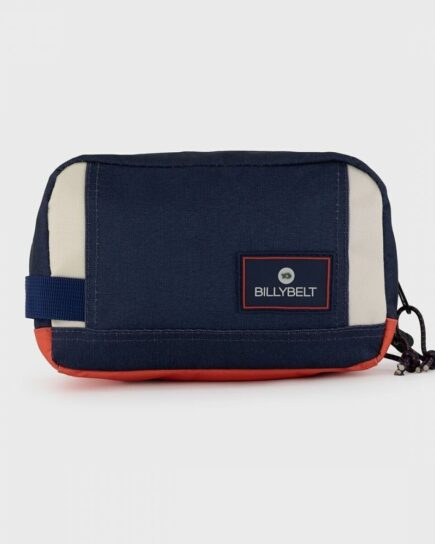 Trousse de toilette Marine et ivoire 100% polyester recyclé