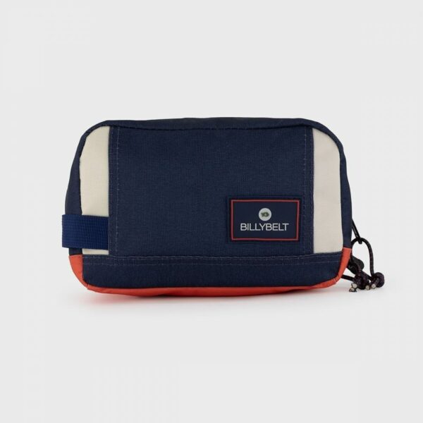 Trousse de toilette Marine et ivoire 100% polyester recyclé