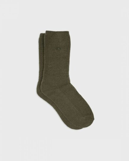 Chaussettes Kaki en laine avec Angora