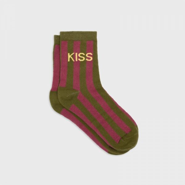 Chaussettes Rayées - Kiss en coton peigné