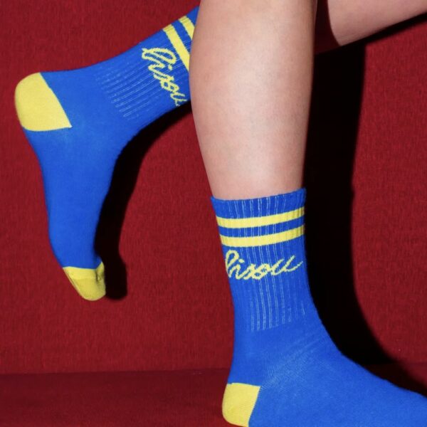 Chaussettes bleues Bisou (coton / taille unique)