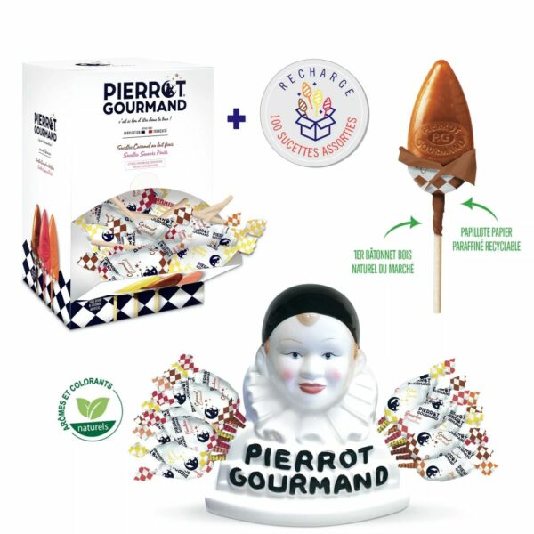 Sucettes fer de lance fruits et caramel